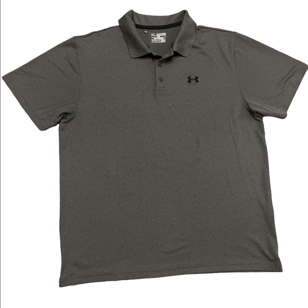 Under Armour HeatGear Loose Men’s Polo Shirt, Gray, Size 2XL
